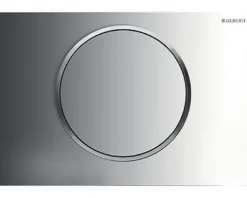 GEBERIT Betätigungsplatte Sigma 10 Platte chrom glänzend / Taster chrom glänzend / Dekorringe matt 115.758.KH.5