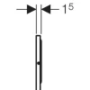 GEBERIT Betätigungsplatte Sigma 10 Platte edelstahl gebürstet / Taster edelstahl gebürstet 115.787.SN.5
