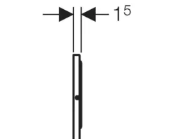 GEBERIT Betätigungsplatte Sigma 10 Platte edelstahl gebürstet / Taster edelstahl gebürstet 115.787.SN.5