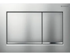 GEBERIT Betätigungsplatte Omega 30 Platte chrom matt / Taster chrom matt / Dekorstreifen glänzend 115.080.JQ.1