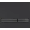 GEBERIT Betätigungsplatte Sigma50 Platte schwarzchrom gebürstet / Taster schwarzchrom gebürstet 115.671.QD.2