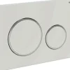 GEBERIT Betätigungsplatte Sigma 20 Platte weiß glänzend / Taster weiß glänzend / Dekorringe matt 115.882.11.1