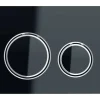 GEBERIT Betätigungsplatte Sigma50 (exSigma21) Platte schwarz glänzend / Taster schwarz glänzend / Dekorringe chrom 115.884.SJ.1