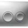 GEBERIT Betätigungsplatte Delta25 Platte chrom matt / Taster chrom matt 115.125.46.5