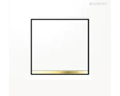 GEBERIT Urinalsteuerung Typ 30 pneumatisch Platte weiß glänzend / Dekorstreifen gold 116.017.KK.1
