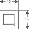 GEBERIT Urinalsteuerung Typ 30 pneumatisch Platte schwarz glänzend / Dekorstreifen chrom glänzend 116.017.KM.1