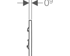 GEBERIT Urinalsteuerung Typ 30 pneumatisch Platte schwarz glänzend / Dekorstreifen chrom glänzend 116.017.KM.1