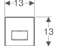GEBERIT Urinalsteuerung Typ 50 pneumatisch Glas Platte weiß glänzend / Taster chrom gebürstet 116.016.00.5