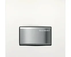 GEBERIT Urinalsteuerung Typ 50 pneumatisch Glas Platte weiß glänzend / Taster chrom gebürstet 116.016.00.5