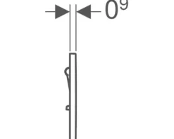 GEBERIT Urinalsteuerung Typ 10 pneumatisch Platte schwarz glänzend / Dekorring chrom 116.015.KM.1