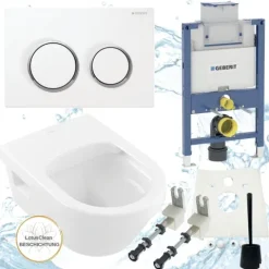 Geberit Vorwandelement Omega 82 cm Villeroy Boch Architectura WC inkl. Zubehör Set