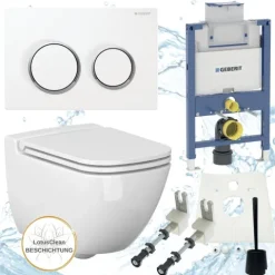 Geberit Vorwandelement Omega 82 cm Ference WC spülrandlos inkl. Zubehör Set