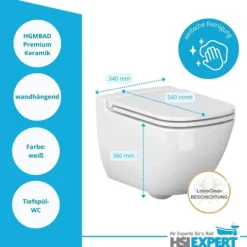Geberit Vorwandelement Omega 98 cm Ference WC spülrandlos inkl. Zubehör Set