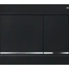 GEBERIT Betätigungsplatte Omega 30 Platte schwarz glänzend / Taster schwarz glänzend / Dekorstreifen chrom 115.080.KM.1