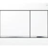 GEBERIT Betätigungsplatte Omega 30 Platte weiß glänzend / Taster weiß glänzend / Dekorstreifen chrom 115.080.KJ.1