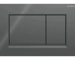 GEBERIT Betätigungsplatte Sigma20 (ex Sigma30) Platte schwarz glänzend / Taster schwarz glänzend / Dekorstreifen matt 115.883.DW.1