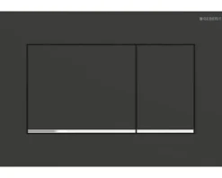 GEBERIT Betätigungsplatte Sigma20 (ex Sigma30) Platte schwarz matt / Taster schwarz matt / Dekorstreifen chrom 115.883.14.1