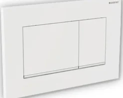 GEBERIT Betätigungsplatte Sigma20 (ex Sigma30) Platte weiß matt / Taster weiß matt / Dekorstreifen chrom 115.883.JT.1