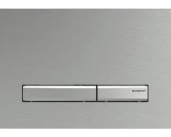 GEBERIT Betätigungsplatte Sigma 50 Platte chrom gebürstet / Taster chrom mit gebürsteten Applikationen 115.788.GH.2