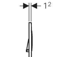 GEBERIT Betätigungsplatte Sigma 20 Platte edelstahl gebürstet / Taster edelstahl gebürstet / Dekorringe glänzend 115.882.SN.1