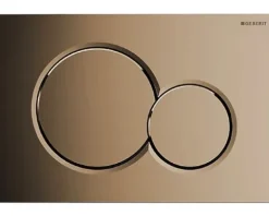 GEBERIT Betätigungsplatte Sigma 01 Platte messing glänzend / Taster messing glänzend 115.770.DT.5