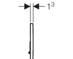 GEBERIT Betätigungsplatte Sigma 01 Platte messing glänzend / Taster messing glänzend 115.770.DT.5