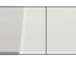 GEBERIT Betätigungsplatte Sigma 60 Platte Rahmen chrom glänzend / Taster sandgrau glänzend / Dekorstreifen verspiegelt 115.640.JL.1
