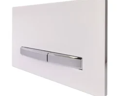 GEBERIT Betätigungsplatte Sigma 50 Platte weiß glänzend / Taster chrom glänzend 115.788.11.2