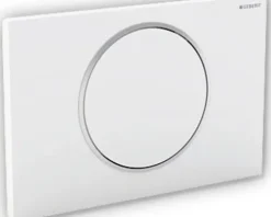 GEBERIT Betätigungsplatte Sigma 10 Platte weiß matt / Taster weiß matt edelstahl / Dekorringe 115.758.JT.5