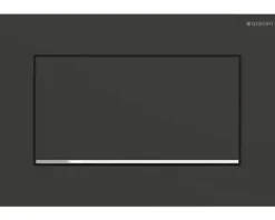GEBERIT Betätigungsplatte Sigma 30 verschraubbar Platte schwarz matt / Taster schwarz matt / Dekorstreifen chrom 115.893.14.1