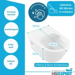 Geberit Duofix Spülkasten Sigma 111300005 WC Villeroy Boch spülrandlos inkl. Zubehör Set