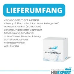 Geberit Duofix Spülkasten Sigma 111300005 WC Villeroy Boch spülrandlos inkl. Zubehör Set