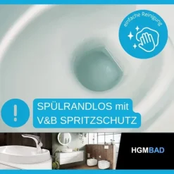 Geberit Duofix Spülkasten Sigma 111300005 WC Villeroy Boch spülrandlos inkl. Zubehör Set