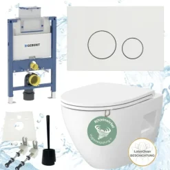 Geberit Duofix Vorwandelement Sigma 111300005 HGMBAD Vento WC spülrandlos inkl. Zubehör Set