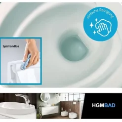 Geberit Duofix Vorwandelement Sigma 111300005 HGMBAD Vento WC spülrandlos inkl. Zubehör Set