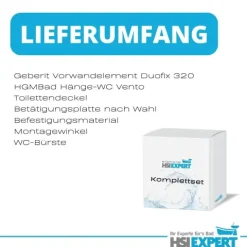 Geberit Duofix Vorwandelement Sigma 111300005 HGMBAD Vento WC spülrandlos inkl. Zubehör Set