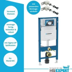 Geberit Duofix Vorwandelement Sigma 111300005 HGMBAD WC Ference spülrandlos inkl. Zubehör Set