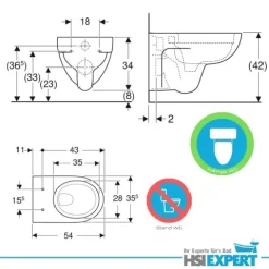 Geberit Duofix Vorwandelement Sigma 111300005 WC Renova Nr. 1 spülrandlos Komplettset