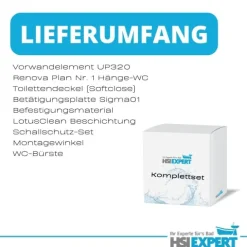 Geberit Duofix Vorwandelement Sigma 111300005 WC Renova Nr. 1 spülrandlos Komplettset