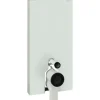 GEBERIT Monolith Plus Sanitärmodul für Stand-WC 101 cm mit P-Anschlussbogen, Wasseranschluss seitlich 131.203.SI.5 weiß