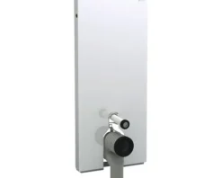 GEBERIT Monolith Sanitärmodul für Stand-WC 101 cm mit P-Anschlussbogen, Wasseranschluss seitlich 131.033.SI.5 weiß