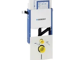 GEBERIT Nassbauelement Kombifix für Wand-WC 108 cm, mit Sigma UP-Spülkasten 12 cm für Geruchsabsaugung tiefenverstellbar für Betätigung von vorne 110.367.00.5