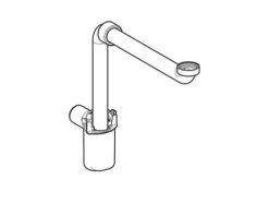 Geberit Raumsparsiphon für Waschtisch 1 1/4