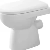 GEBERIT Stand-WC Set Renova Tiefspüler ohne Spülrand weiß glänzend mit WC-Sitz CG02100000