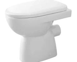 GEBERIT Stand-WC Set Renova Tiefspüler ohne Spülrand weiß glänzend mit WC-Sitz CG02100000