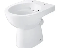 GEBERIT Stand-WC Set Renova Tiefspüler ohne Spülrand weiß glänzend mit WC-Sitz CG02100000