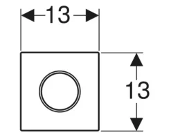 GEBERIT Urinalsteuerung Sigma 10 pneumatisch Platte weiß glänzend / Dekorring chrom 116.015.KJ.1