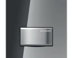GEBERIT Urinalsteuerung Typ 50 pneumatisch Glas Platte verspiegelt / Taster chrom gebürstet 116.016.SD.5