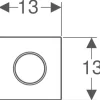 GEBERIT Urinalsteuerung Typ 10 pneumatisch Platte edelstahl gebürstet / Dekorring chrom 116.015.SN.1