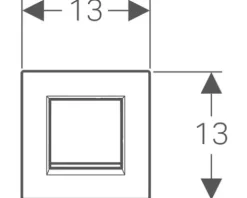 GEBERIT Urinalsteuerung Typ 30 pneumatisch Platte weiß hochglanz / Dekorstreifen chrom 116.017.KJ.1